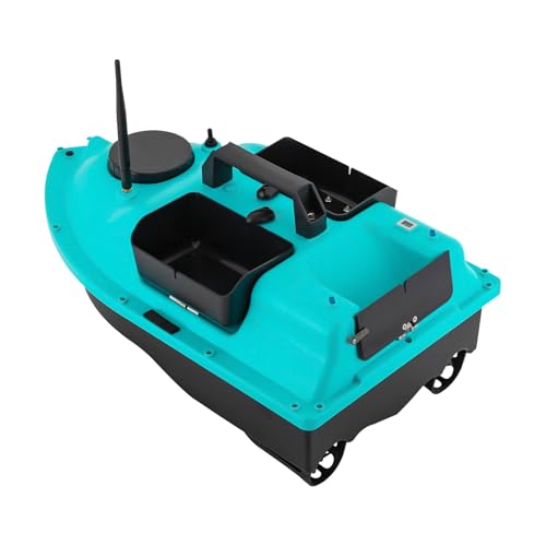 HPDTZ Angelköder Boot mit Echolot und GPS für Futterboot Angeln und Camping bis 600m Reichweite RC Boot für Präzises Fischköder Setzen (Blau) von HPDTZ