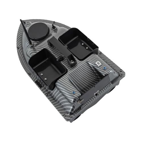 HPDTZ Angelköder Boot mit Echolot und GPS für Futterboot Angeln und Camping bis 600m Reichweite RC Boot für Präzises Fischköder Setzen (Grau) von HPDTZ