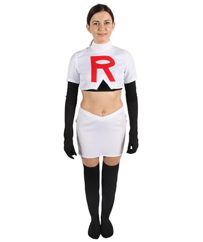 HPO Monster Anime Weißer Bösewicht Kostüm für Damen, ideal für Halloween, Cosplay & Motto-Partys, Größe XL von HPO HALLOWEEN PARTY ONLINE