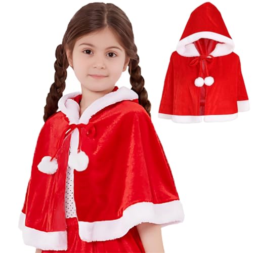 HPONEZJ Weihnachten Cape Rot Samt Umhang mit Kapuze Weihnachtskostüm Santa Weihnachtsmantel Festlich Kapuzenmantel Weihnachtsfrau Weihnachtsmann Poncho Kurz Nikolaus Kostüm für Mädchen Damen HPONEZJ Weihnachten Cape Rot Samt Umhang mit Kapuze Weihnachtskostüm Santa Weihnachtsmantel Festlich Kapuzenmantel Weihnachtsfrau Weihnachtsmann Poncho Kurz Nikolaus Kostüm für Mädchen Damen von HPONEZJ