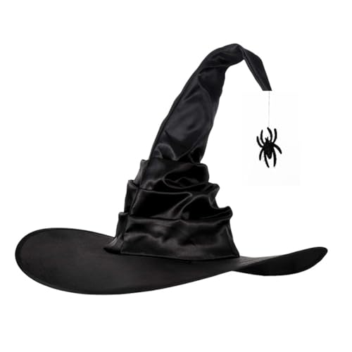 Hexenhut Halloween Hexe Spitzhut mit Spinne Zaubererhut Schwarz Hexenmütze Verformbar Spitzmütze Böse Zauberer Hexenkostüm Wizard Witch Hut Halloween Party Cosplay Hexenaccessoire Schwarz Spinne Hexenhut Halloween Hexe Spitzhut mit Spinne Zaubererhut Schwarz Hexenmütze Verformbar Spitzmütze Böse Zauberer Hexenkostüm Wizard Witch Hut Halloween Party Cosplay Hexenaccessoire Schwarz Spinne von HPONEZJ