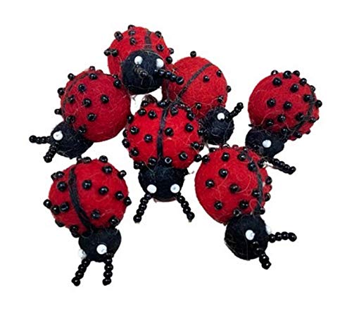 Filz Feen Filz Tiere, Marienkäfer - gefilzt - Filz Shop - Handarbeit (Ladybug) (Sie erhalten 1 Marienkäfer) von HPT Filz