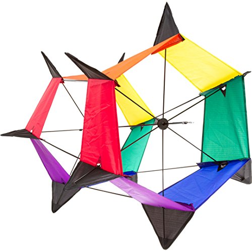 HQ Design - Kastendrachen Flugdrachen Einleiner Drachen zum steigen Lassen wenig Wind ab 8 Jahren, inkl. 17kp Polyesterschnur 40m auf Spule, bis 5 Bft (Roto) von HQ HIGH QUALITY DESIGN
