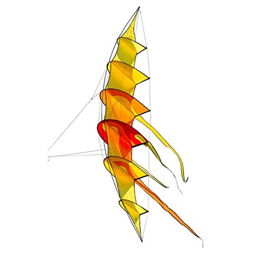 HQ Design Hoffmanns Kites, Flugdrachen Einleiner Drachen zum steigen Lassen wenig Wind für Kinder Jugendliche und Erwachsene mit oder ohne Polyesterschnur ab 1.5 Bft (Bowkite Sunrise) von HQ HIGH QUALITY DESIGN