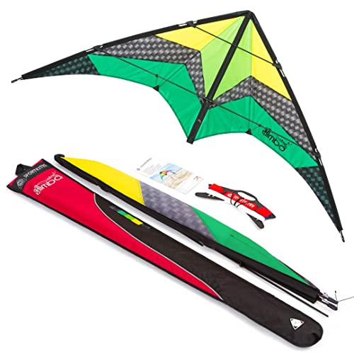 HQ 112382 - Limbo II Emerald, Zweileiner Lenkdrachen Allround, ab 10 Jahren, 67x155cm, inkl. 40kp Polyesterschnüre 2x20m auf Winder mit Schlaufen, 2-6 Beaufort HQ 112382 - Limbo II Emerald, Zweileiner Lenkdrachen Allround, ab 10 Jahren, 67x155cm, inkl. 40kp Polyesterschnüre 2x20m auf Winder mit Schlaufen, 2-6 Beaufort von HQ HIGH QUALITY DESIGN