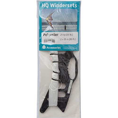 HQ Design - ideale Leinen für Lenkdrachen, Hi-tech Polyesterleinen auf Winder, extrem dünne, leichte, dehnungsarme Fasern, Made in Germany, Zubehör, div. Stärken (25kp (weiß), 2X 25m) HQ Design - ideale Leinen für Lenkdrachen, Hi-tech Polyesterleinen auf Winder, extrem dünne, leichte, dehnungsarme Fasern, Made in Germany, Zubehör, div. Stärken (25kp (weiß), 2X 25m) von HQ HIGH QUALITY DESIGN