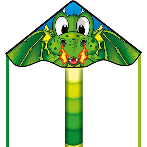 HQ Ecoline Simple Flyer Dragon 85cm Kinderdrachen Flugdrachen Einleiner Drachen zum steigen lassen, wenig Wind ab 5 Jahre, 42x85cm+1.5m Drachenschwanz inkl. 17kp Polyesterschnur 25m auf Griff, 2-5 Bft HQ Ecoline Simple Flyer Dragon 85cm Kinderdrachen Flugdrachen Einleiner Drachen zum steigen lassen, wenig Wind ab 5 Jahre, 42x85cm+1.5m Drachenschwanz inkl. 17kp Polyesterschnur 25m auf Griff, 2-5 Bft von HQ HIGH QUALITY DESIGN