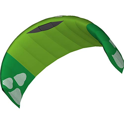 HQ HIGH QUALITY DESIGN HQ4 117577 - Hydra 350 Green, Dreileiner Lenkmatte Trainerkite, Spannweite: 354cm, inkl. 200kp Dyneemaschnüre 3x20m auf 3-line Controlbar 50cm, 3-18 Knoten von HQ HIGH QUALITY DESIGN