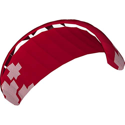 HQ HIGH QUALITY DESIGN HQ4-Kites 118045 - Rush Pro 250 Red, Dreileiner Lenkmatte Trainerkite, Spannweite: 250cm, inkl. 160/120kp Dyneemaschnüre 3x20m auf 3-Line 50cm-Controlbar, 5-24 Knoten von HQ HIGH QUALITY DESIGN