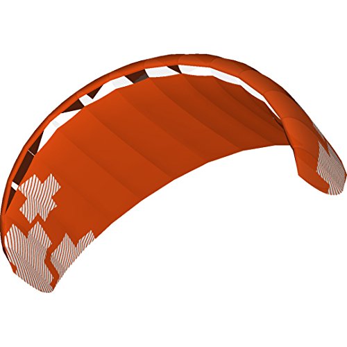 HQ HIGH QUALITY DESIGN HQ4-Kites 118049 - Rush Pro 350 Orange, Dreileiner Lenkmatte Trainerkite, Spannweite: 350cm, inkl. 200/120kp Dyneemaschnüre 3x20m auf 3-Line 50cm-Controlbar, 4-21 Knoten von HQ HIGH QUALITY DESIGN