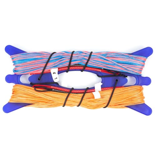 HQ HIGH QUALITY DESIGN - ideale Leinen für Lenkdrachen Dyneema Winderset Hi-tech 200kp Dyneema-Leinen (orange) 4x20m auf Winder extrem dünne, leichte und dehnungsarme Fasern Made in Germany, Zubehör von HQ HIGH QUALITY DESIGN