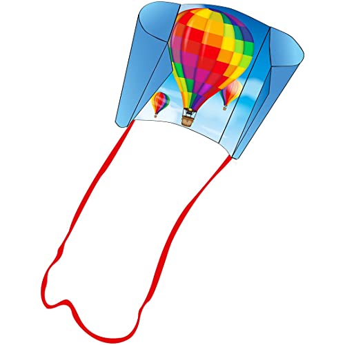 HQ Design - Sleddy Hot Air Balloon Kinderdrache Flugdrachen Drachen zum steigen Lassen wenig Wind ab 5 Jahren 50x76cm+1.9m Drachenschwanz inkl. 17kp Polyesterschnur 40m auf Spule 2-6 Bft HQ Design - Sleddy Hot Air Balloon Kinderdrache Flugdrachen Drachen zum steigen Lassen wenig Wind ab 5 Jahren 50x76cm+1.9m Drachenschwanz inkl. 17kp Polyesterschnur 40m auf Spule 2-6 Bft von HQ HIGH QUALITY DESIGN