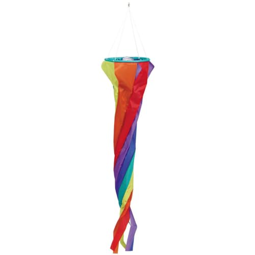 HQ Design Windspiration - Turbinen und Windsocks, UV-beständige und wetterfeste Windspiel Deko für Garten, Terrasse und Balkon - inkl. Aufhängung oder Standstab (Turbine Rainbow, 60 cm) von HQ HIGH QUALITY DESIGN