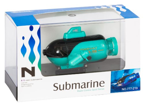invento just play - RC Mini u-Boot Submarine, uboot, Wasserspiele Badewanne Schiff u Boot mit Fernsteuerung 2-Kanal 40 oder 27 MHz, Pool, Schwimm Boot ferngesteuert für Kinder, Spielzeug ab 8 Jahre von HQ HIGH QUALITY DESIGN