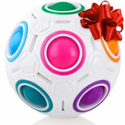 Cubidi Original Rainbow Puzzle Ball I Brain Teasers for Kids Alter 6-10 I for Boys and Girls 6+ Years I Travel Toy for Children | Fidget Ball Magic Ball von HQAYHSZD