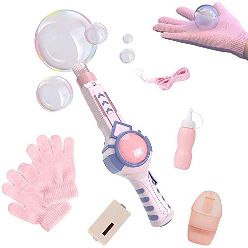 Elastic Smoke Bubble Machine with Water Bubble Wall Automatic Magic Smoke Bubble Machine for Children, Elastic Smoke Bubbles (Rosa) von HQAYHSZD