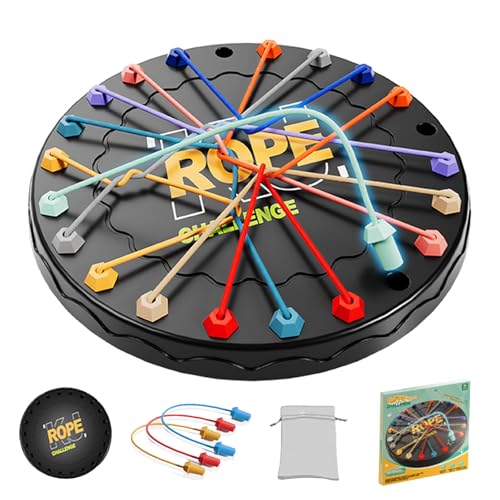 Rope Untangling Puzzlespiel, Lernspiel für Kinder & Erwachsene, Familien-Reisespiele mit Multi-Level-Herausforderungen, Geschenke für alle Altersgruppen (groß) von HQAYHSZD