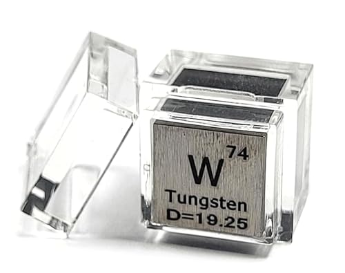 Wolfram-Wolfram-Metallwürfel mit bis zu 99,9 % reinem Periodensystem-Element, gravierte Dichte, Sammlung, Wissenschaft, Bildung, Display-Block-Würfel + Acrylgehäuse, 1 Stück Wolfram-Wolfram-Metallwürfel mit bis zu 99,9 % reinem Periodensystem-Element, gravierte Dichte, Sammlung, Wissenschaft, Bildung, Display-Block-Würfel + Acrylgehäuse, 1 Stück von HQRP