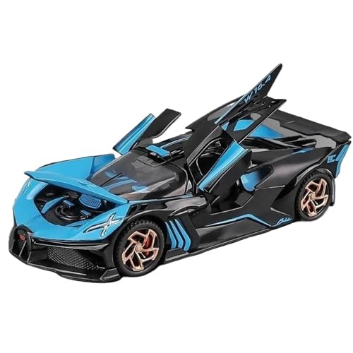 1/32 for Miniatur GT Druckguss Modell Auto Metall Legierung Sound & Licht Pull Back Geburtstag Präsentieren Junge(Blue) von HQRTYBI