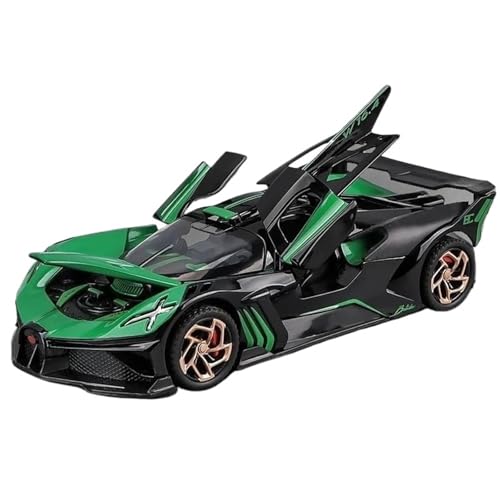 1/32 for Miniatur GT Druckguss Modell Auto Metall Legierung Sound & Licht Pull Back Geburtstag Präsentieren Junge(Green) von HQRTYBI