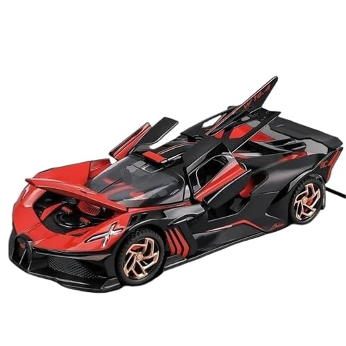 1/32 for Miniatur GT Druckguss Modell Auto Metall Legierung Sound & Licht Pull Back Geburtstag Präsentieren Junge(Red) von HQRTYBI