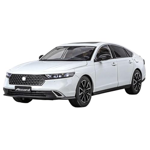 1:18 Für Eleventh Akkord Legierung Auto Modell Diecasts Metall Fahrzeuge Auto Modell Simulation Sound Und Licht Sammlung Geschenk(Weiß) von HQRTYBI