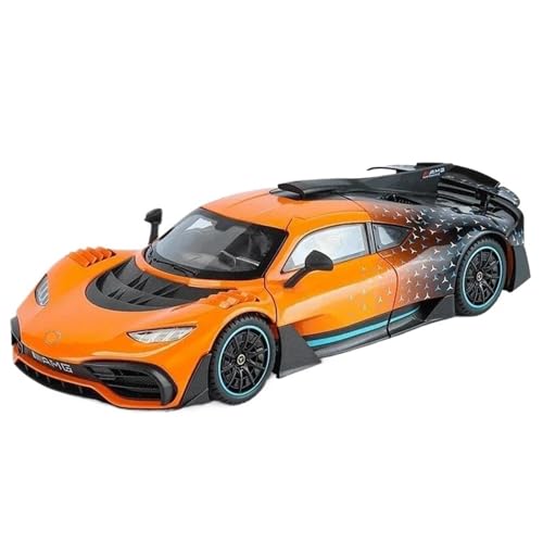 1:18 Für Legierung Konzept Sportwagen Modell Diecast Metall Rennwagen Fahrzeuge Modell Simulation Sound Und Licht Präsent(Orange) von HQRTYBI