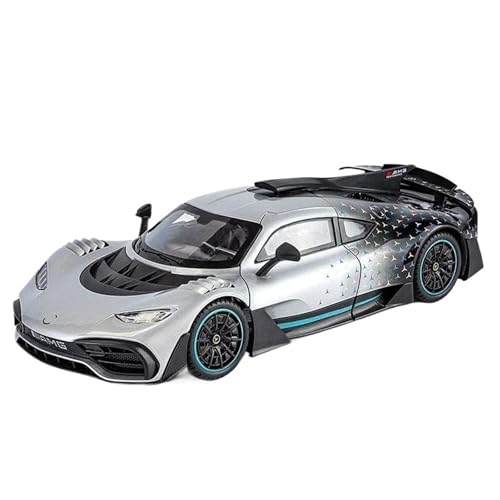 1:18 Für Legierung Konzept Sportwagen Modell Diecast Metall Rennwagen Fahrzeuge Modell Simulation Sound Und Licht Präsentiert(Silber) von HQRTYBI