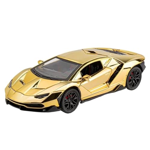 1:24 for LP770-4 Galvanik Version Legierung Supercar Modell Ornament Sound Licht Auto Modell Präsentieren(Gold) von HQRTYBI