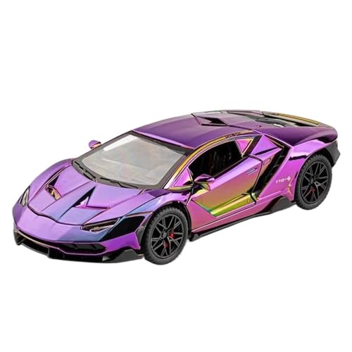 1:24 for LP770-4 Galvanik Version Legierung Supercar Modell Ornament Sound Licht Auto Modell Präsentieren(Purple) von HQRTYBI