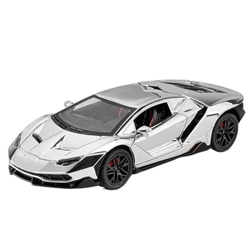 1:24 for LP770-4 Galvanik Version Legierung Supercar Modell Ornament Sound Licht Auto Modell Präsentieren(Silver) von HQRTYBI