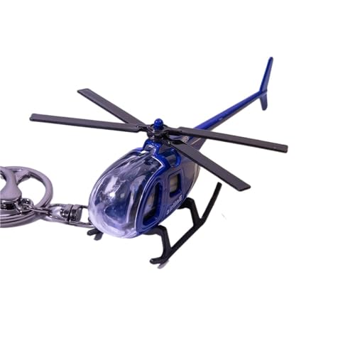 Für: Schlüsselanhänger aus Legierung, Flugzeugmodell, Hubschrauber, Militär-Kämpfer, dekoratives Ornament, Sammlung, Geschenk (Schlüsselschnalle, Blau A) von HQRTYBI