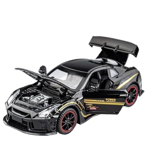 HQRTYBI 1/32 for GTR R35 Legierung Rennwagen Druckguss Modell Pull Back Spielzeug Sammlung Von Dekorativen Feinen Ornamenten Vorhanden(Black) von HQRTYBI