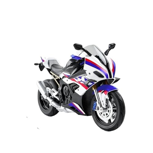 HQRTYBI 1:10 für S1000RR Simulation Legierung Motorrad Modell Stoßdämpfer Sound und Licht Kollektion (weiß) von HQRTYBI