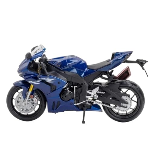 HQRTYBI 1:12 für S1000RR 1000RR Feuerwehrblatt, Motorrad-Auto-Modelle, Gummireifen, Vorderradlenkung (blau) von HQRTYBI