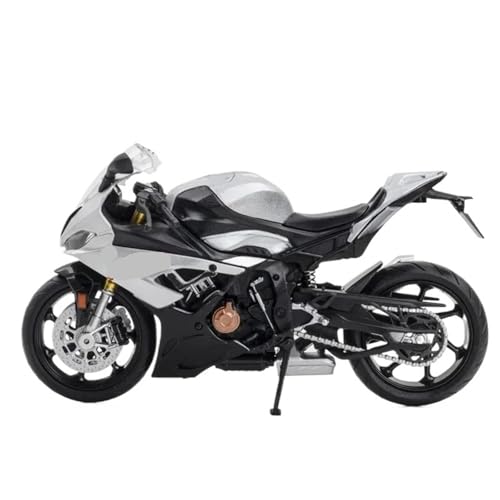 HQRTYBI 1:12 für S1000RR 1000RR Feuerwehrblatt, Motorrad-Auto-Modelle, Gummireifen, Vorderradlenkung (grau) von HQRTYBI
