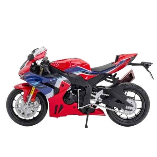 HQRTYBI 1:12 für S1000RR 1000RR Feuerwehrblatt, Motorrad-Auto-Modelle, Gummireifen, Vorderradlenkung (rot) von HQRTYBI