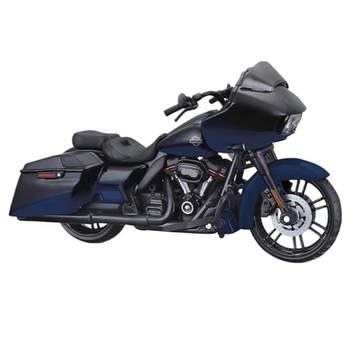 HQRTYBI 1:18 Für 1999 FLHR Road King Red Alloy Mehrere Stile Motorrad Modellauto Kollektion (Blau) von HQRTYBI
