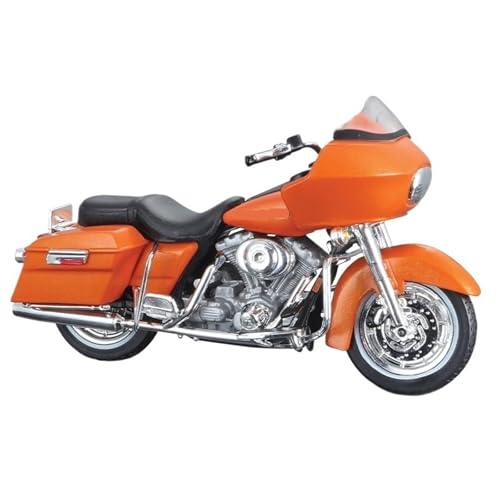 HQRTYBI 1:18 Für 1999 FLHR Road King Red Alloy Mehrere Stile Motorrad Modellauto Kollektion (Orange) von HQRTYBI