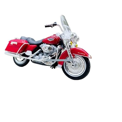 HQRTYBI 1:18 Für 1999 FLHR Road King Red Alloy Mehrere Stile Motorrad Modellauto Kollektion (Rot) von HQRTYBI