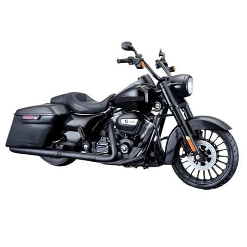 HQRTYBI 1:18 Für 1999 FLHR Road King Red Alloy Mehrere Stile Motorrad Modellauto Kollektion (Schwarz) von HQRTYBI