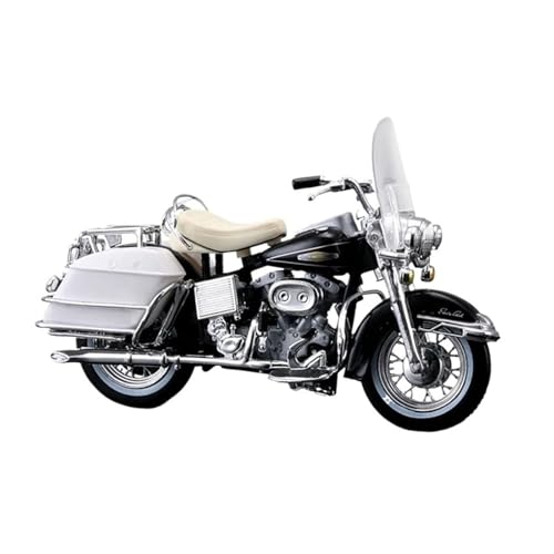 HQRTYBI 1:18 Für 1999 FLHR Road King Red Alloy Mehrere Stile Motorrad Modellauto Kollektion (Weiß) von HQRTYBI