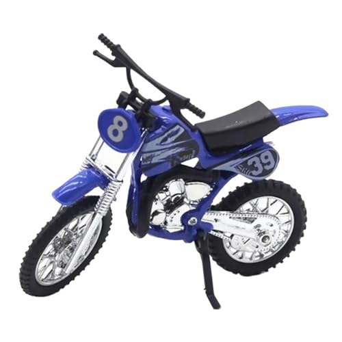 HQRTYBI 1:18 für Rennmotorrad, Metall, simuliertes Modell, Geländewagen, Schiebefunktion, Legierung, Motocross (blau) von HQRTYBI