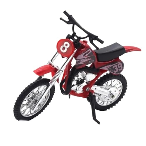 HQRTYBI 1:18 für Rennmotorräder, Metall, simuliertes Modell, Geländewagen, Schiebefunktion, Legierung, Motocross (rot) von HQRTYBI
