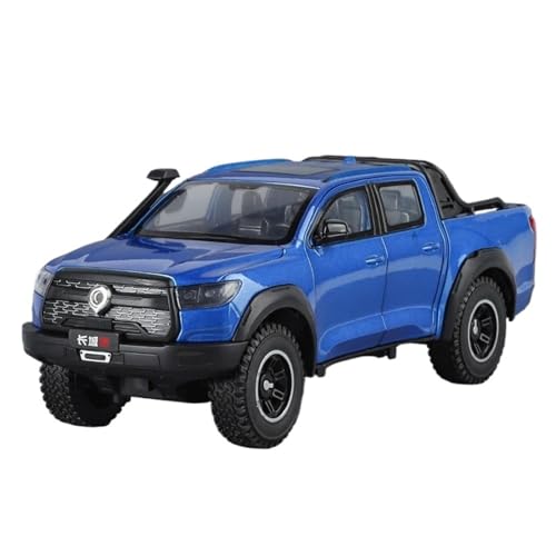 HQRTYBI 1:24 For Great Wall Motor GWM Poer Alloy Muscle Car Model Sound And Light Pull Back Collectibles Birthday Present(Blue) von HQRTYBI