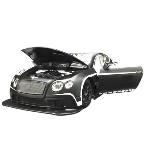 HQRTYBI 1:24 Für Continental GT3 Legierung Rallye-Auto Modelltüren können akustisch-optische feine Verarbeitung (schwarz) geöffnet werden von HQRTYBI