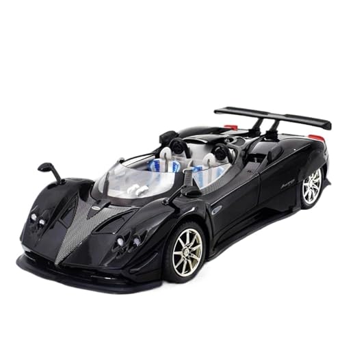 HQRTYBI 1:24 Für Zonda HP Barchetta Legierung Auto Modell Sound und Licht Pull Back Sammlerstücke Geburtstagsgeschenk (Schwarz) von HQRTYBI