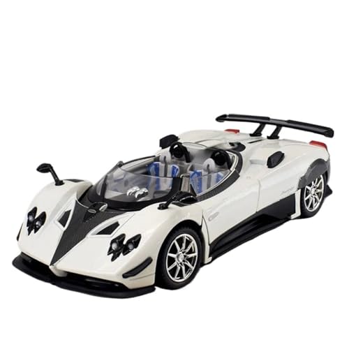 HQRTYBI 1:24 Für Zonda HP Barchetta Legierung Auto Modell Sound und Licht Pull Back Sammlerstücke Geburtstagsgeschenk (weiß) von HQRTYBI
