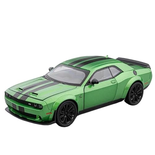 HQRTYBI 1:24 SRT Hellcat Alloy Modifiziertes Rennwagenmodell Druckguss-Sportwagenmodell Aus Metall for Kinder(Green) von HQRTYBI