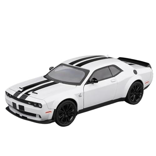 HQRTYBI 1:24 SRT Hellcat Alloy Modifiziertes Rennwagenmodell Druckguss-Sportwagenmodell Aus Metall for Kinder(White) von HQRTYBI